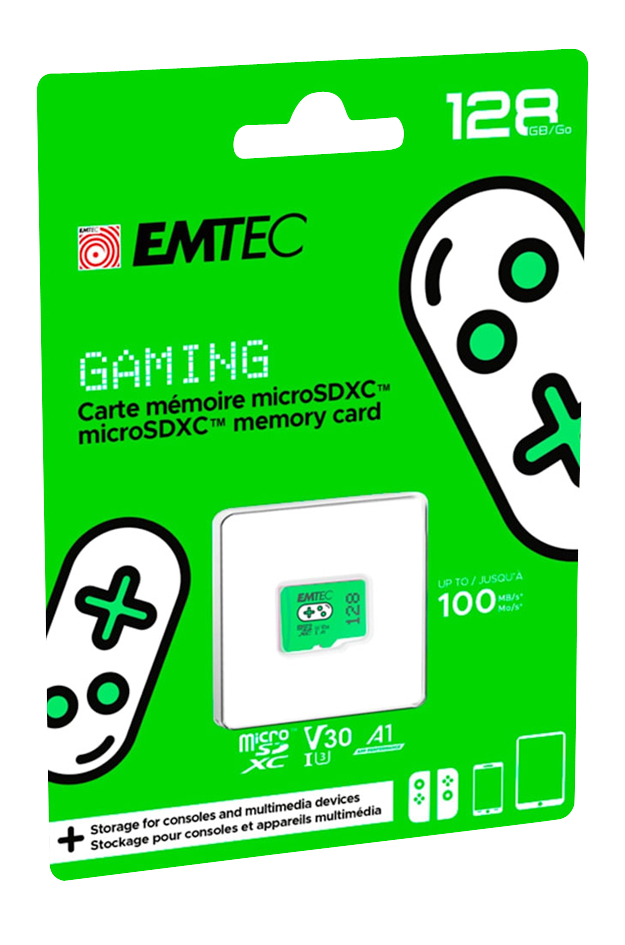 Emtec carte mémoire microSDXC Gaming 128 Go