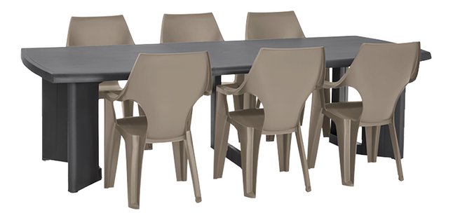 Keter Allibert Ensemble De Jardin New York Dante Graphite Cappuccino Super Deals Et Nouveautes Au Quotidien Chez Dreamland
