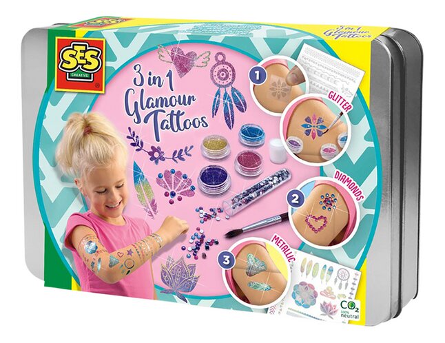 SES Creative 3-in-1 Glamour tattoos