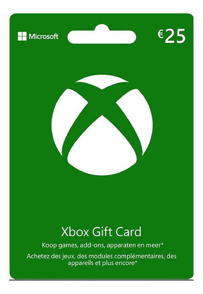 Carte-cadeau Xbox 25 €