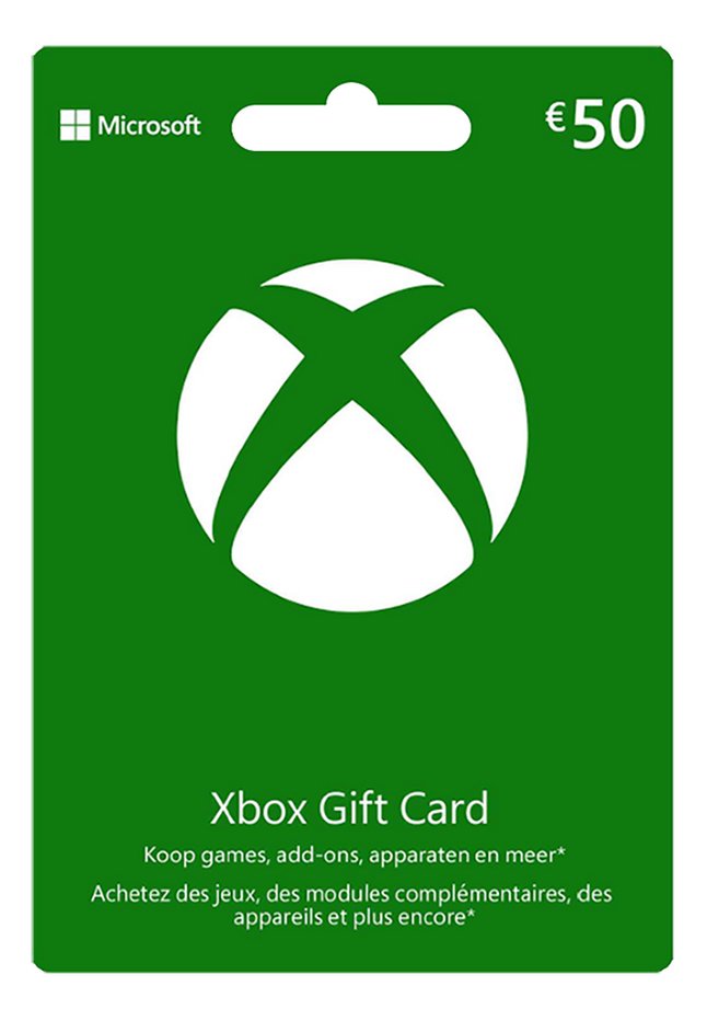 Carte-cadeau Xbox 50 €