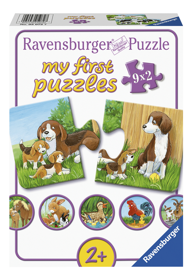 Ravensburger puzzle 9 en 1 Famille d'animaux à la ferme