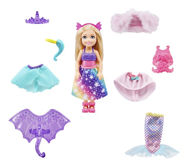 Barbie Family Verkleedset met Chelsea Barbie Pop - Speelset