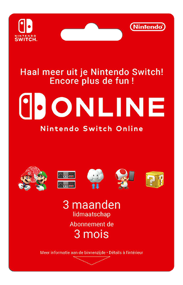 Carte-cadeau Nintendo Switch Online - abonnement de 3 mois