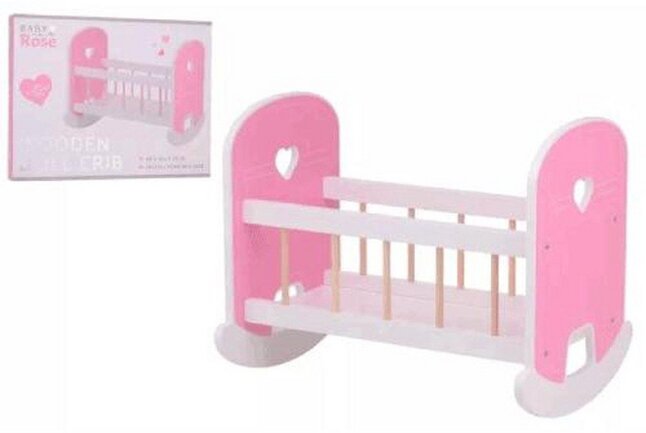 Bed Baby Rose hout