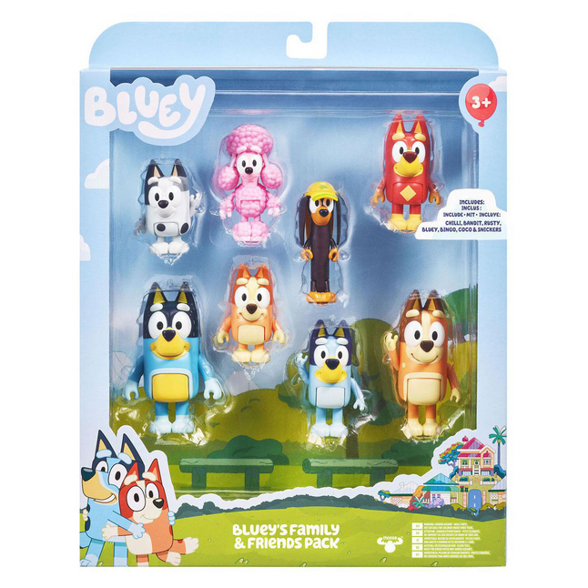 Bluey Figuur Family and friends 8 pack