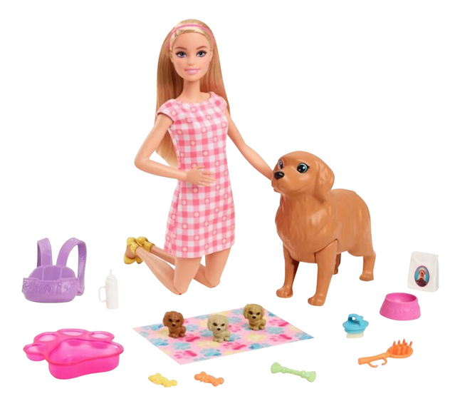 Barbie speelset Pasgeboren puppies
