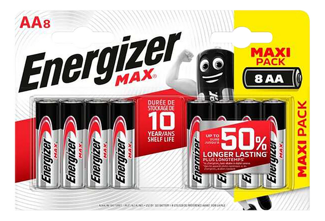 Energizer Max pile AA - 8 pièces