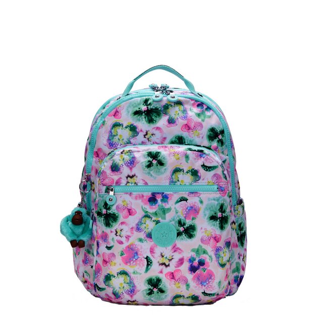 Kipling Rugzak Seoul Lap Aqua Blossom kopen Bestel eenvoudig online DreamLand