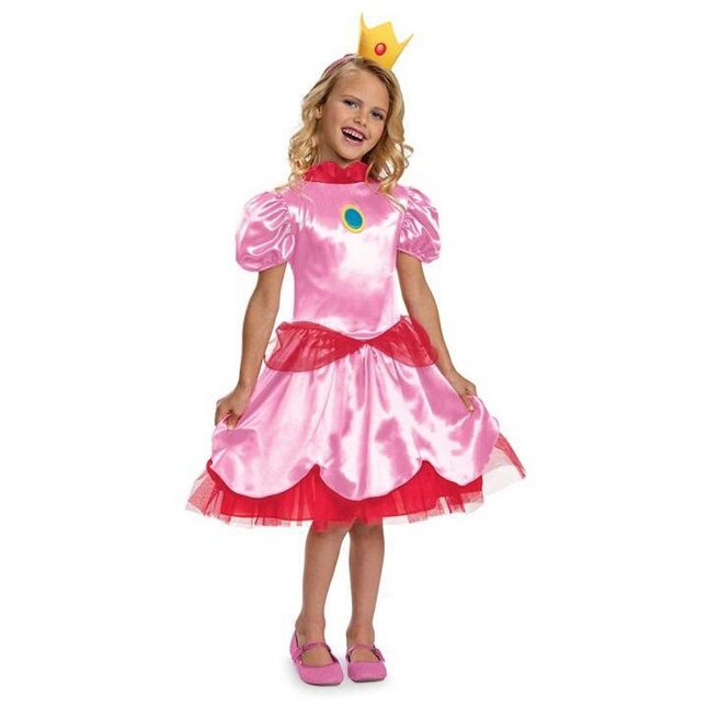 Verkleedpak Mario Bros Princess Peach 4-6 jaar