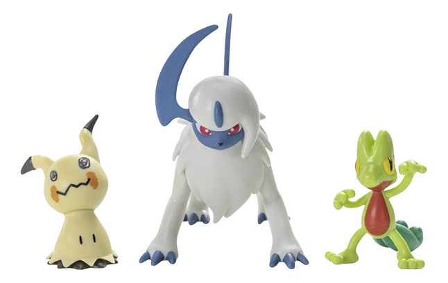 Pokémon figuur Battle Figure Set - Treecko + Mimikyu + Absol