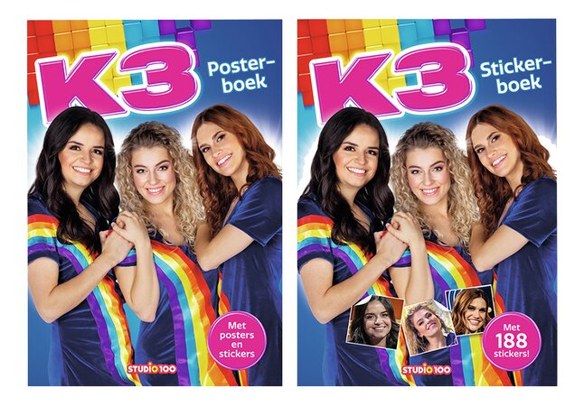 K3 sticker- + posterboek