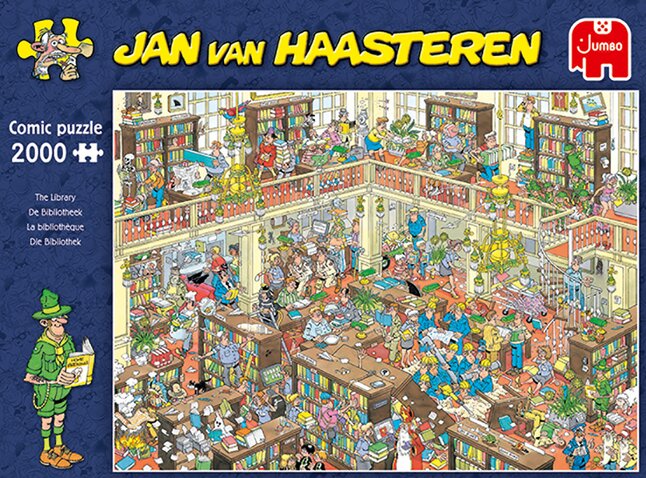 Jumbo puzzel Jan Van Haasteren De Bibliotheek
