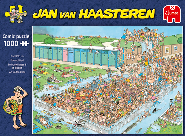 Jumbo puzzel Jan Van Haasteren File aan het Zwembad