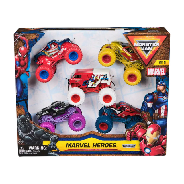Monster Jam Voertuig 1:64 Marvel 5-pack