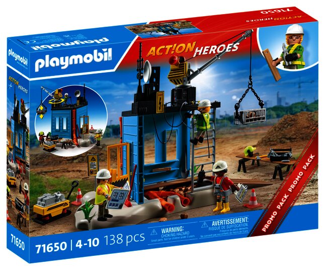 PLAYMOBIL Set de jeu Site de construction 71650