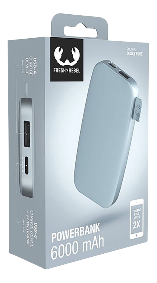 Fresh 'n Rebel Powerbank 6000 mAh USB-C Dive Blue