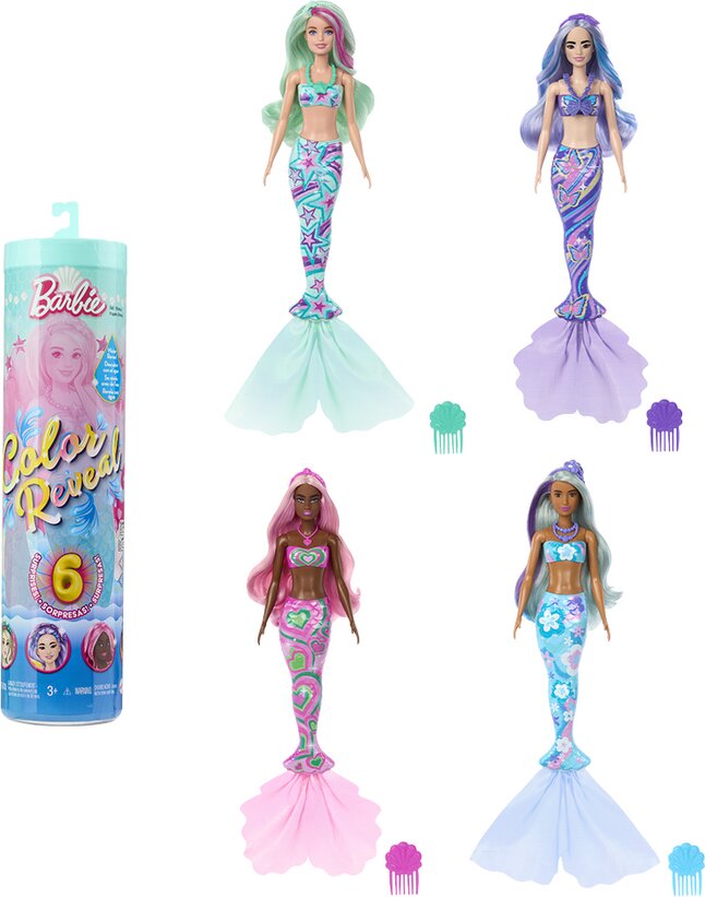 Poupée mannequin Barbie Color Reveal Mermaid series