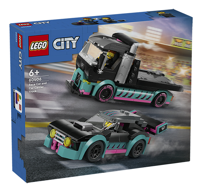 LEGO® City 60362 La Station de Lavage, Jouet pour Enfants Dès 6 Ans, avec  Voiture et Minifigurines