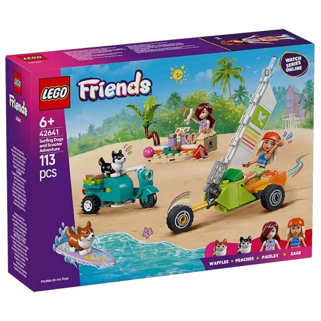LEGO Friends Chiens surfeurs et aventures en scooter 42641
