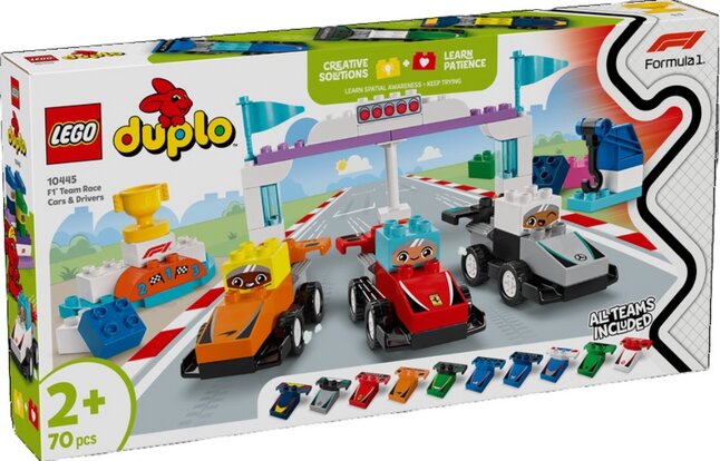 LEGO DUPLO Voitures de course et pilotes d’une écurie de F1 10445