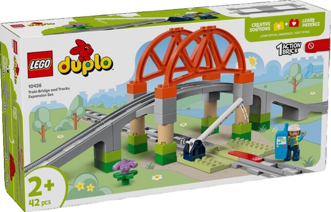 LEGO DUPLO Set d'extension : Les rails et le pont du train 10426