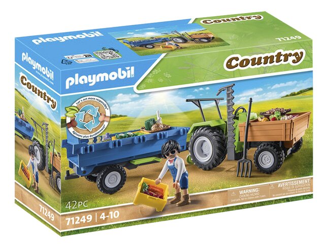 PLAYMOBIL Country 71249 Tracteur avec remorque