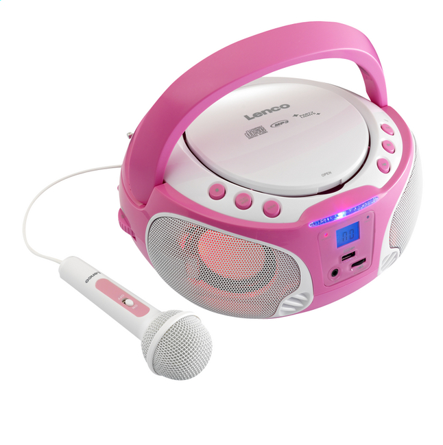 Lenco draagbare radio/cd-speler SCD 650 roze