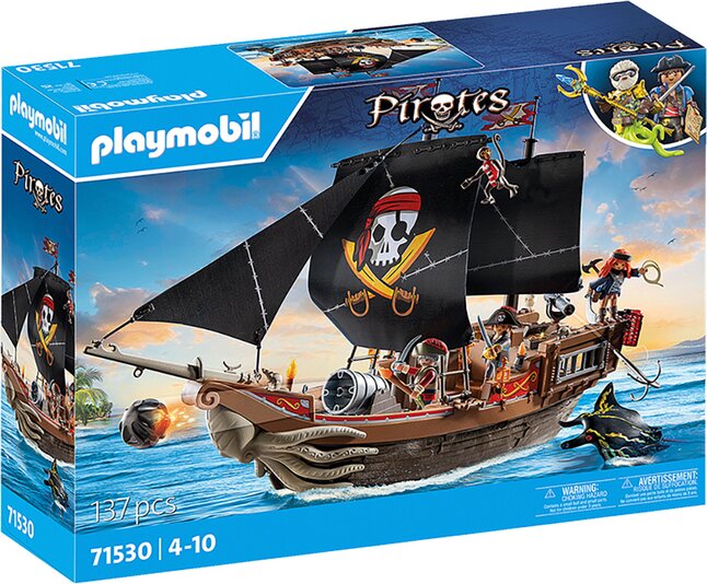 PLAYMOBIL Pirates - Groot piratenschip constructiespeelgoed 71530