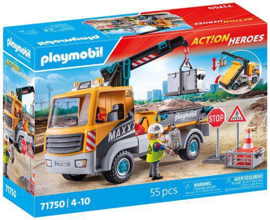 PLAYMOBIL City Action Camion avec Grue de chargement 71750