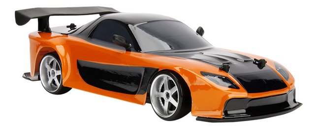 Jada Toys Fast & Furious RC Drift Mazda RX-7 Voiture télécommandée, Drift,  4 Roues motrices, 4 pneus de Rechange, Fonction de Charge USB, avec Piles  Orange 1:10 : : Jeux et Jouets