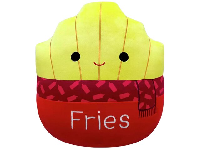 Peluche Squishmallows Floyd Frites jaunes avec écharpe rouge 40 cm