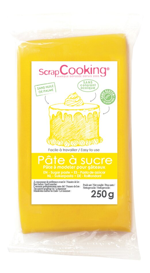 ScrapCooking pâte à sucre 250 g - jaune