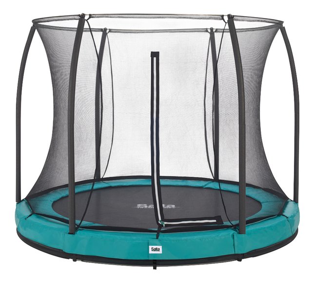 Salta trampoline enterré avec filet de sécurité Comfort Edition Ground Ø 1,83 m vert