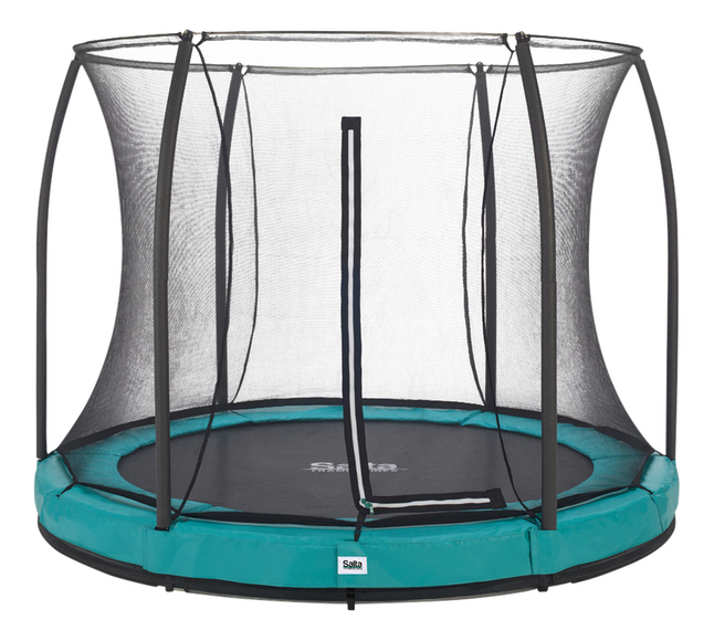 Salta trampoline enterré avec filet de sécurité Comfort Edition Ground Ø 2,13 m vert