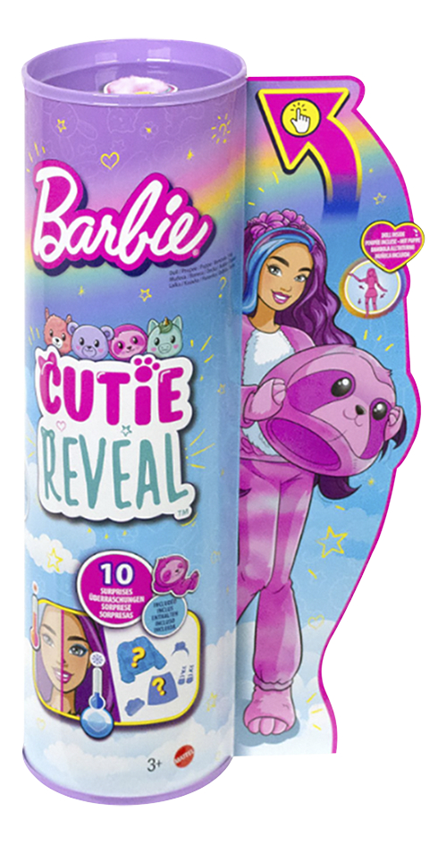 Barbie poupée mannequin Cutie Reveal Fantasy - Paresseux