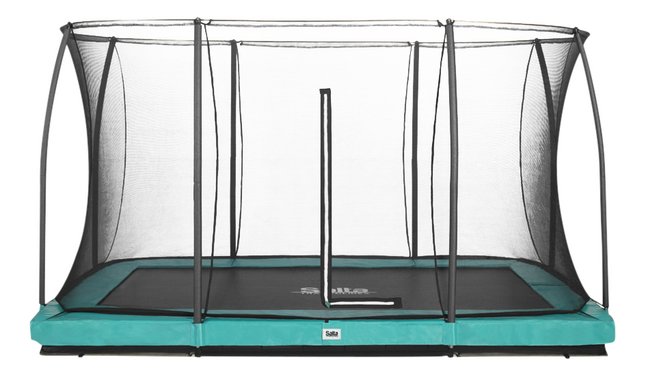 Salta trampoline enterré avec filet de sécurité Comfort Edition Ground L 3,66 x Lg 2,44 m vert