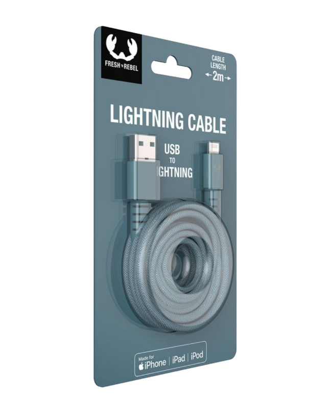 Fresh 'n Rebel kabel USB-A - Lightning 2 m Dive Blue