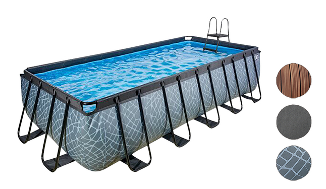 EXIT piscine avec filtre à sable L 5,4 x Lg 2,5 x H 1,22 m