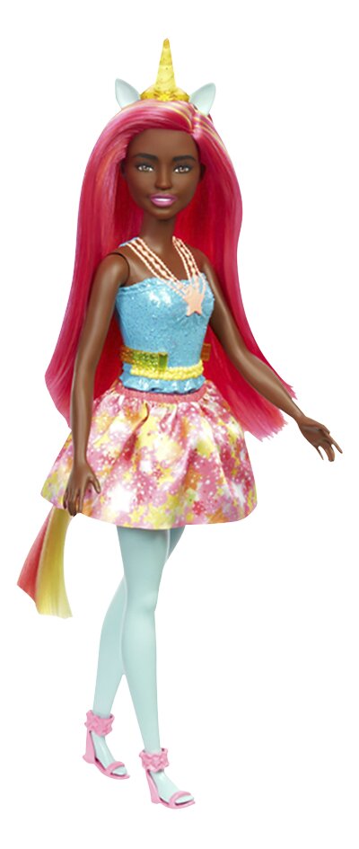 Barbie mannequinpop Dreamtopia Unicorn - gele hoorn