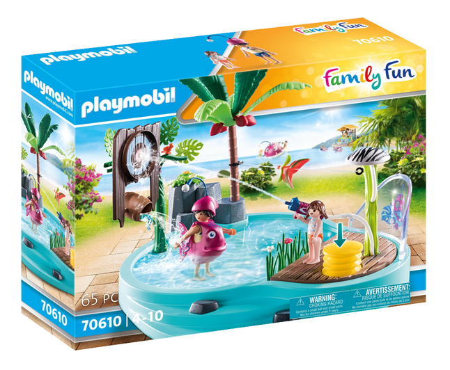 PLAYMOBIL Family Fun 70610 Leuk zwembad met watersplash