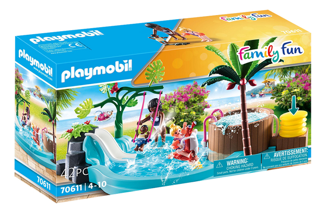 PLAYMOBIL Family Fun 70611 Kinderzwembad met whirlpool