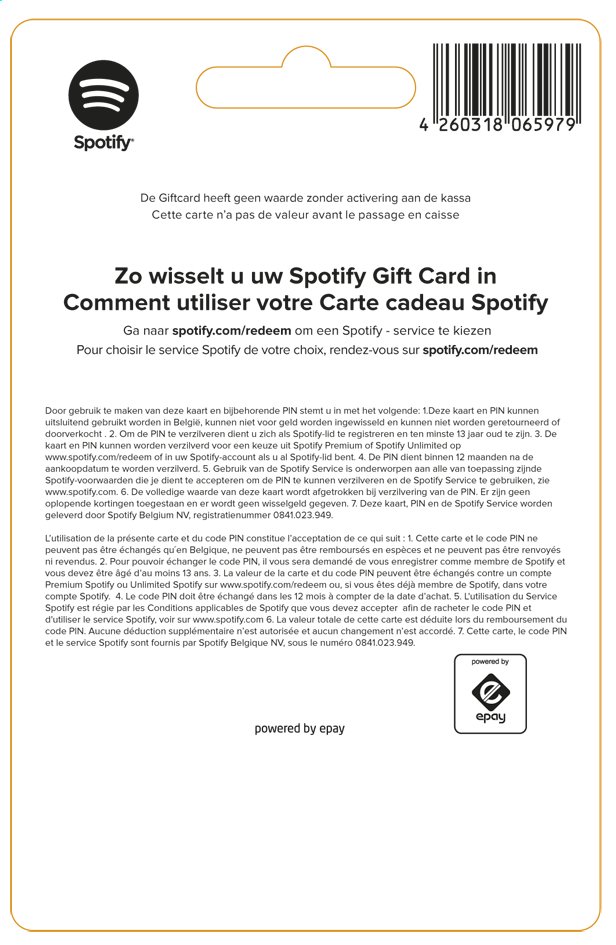 Zachte voeten minimum Bermad Spotify Giftcard 10 euro kopen? | Bestel eenvoudig online | DreamLand