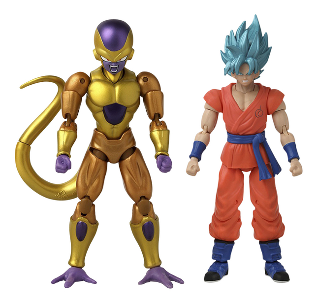 Actiefiguur Dragon Ball Super Dragon Stars Series - Golden Frieza vs Super Saiyan Blue Goku
