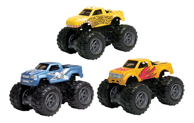 Motormax Monster Truck Mighty Monsters - 3 pièces