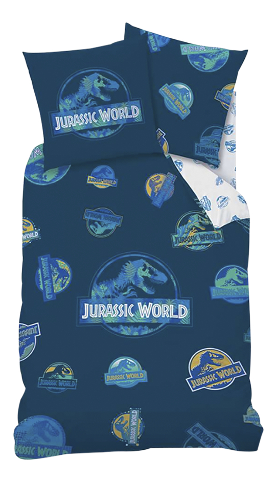 Housse de couette Jurassic World Badges coton 140 x 200 cm