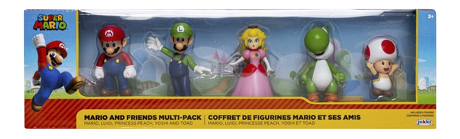 Super Mario Pack de 5 figurines Mario et ses amis