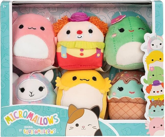 Squishmallows Peluche Pluche MicroMallows 6-pack 6 cm