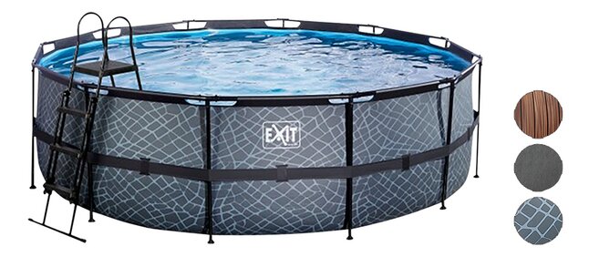 EXIT piscine avec filtre à sable Ø 4,5 x H 1,22 m
