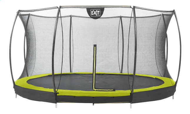 EXIT trampoline enterré avec filet de sécurité Silhouette Ground Ø 3,66 m lime